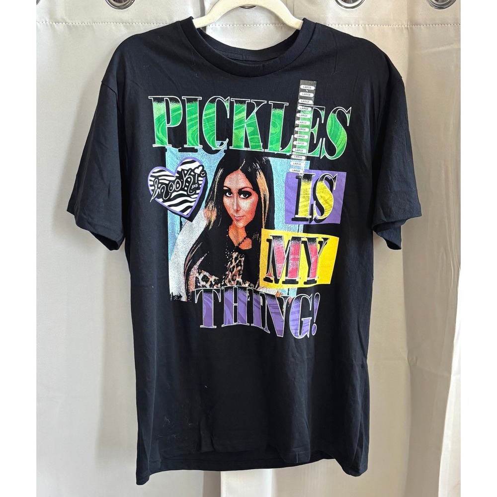 Jersey Shore Snooki Pickles Is My Thing Womens Shirt Large Graphic Y2K 21544